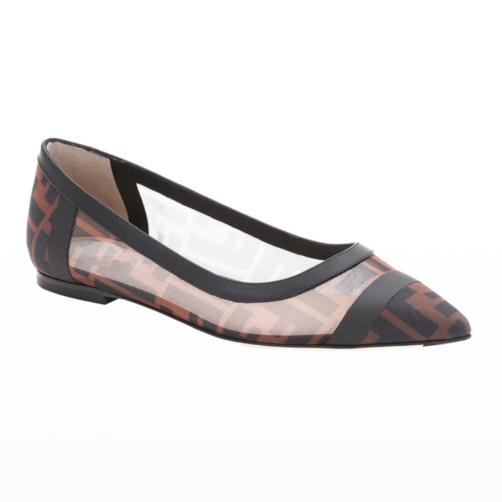 FENDI Colibri logo mesh flat (with box and dust bags)